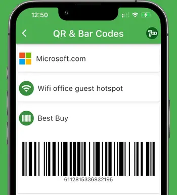 Générateur et stockage de codes QR et de codes-barres