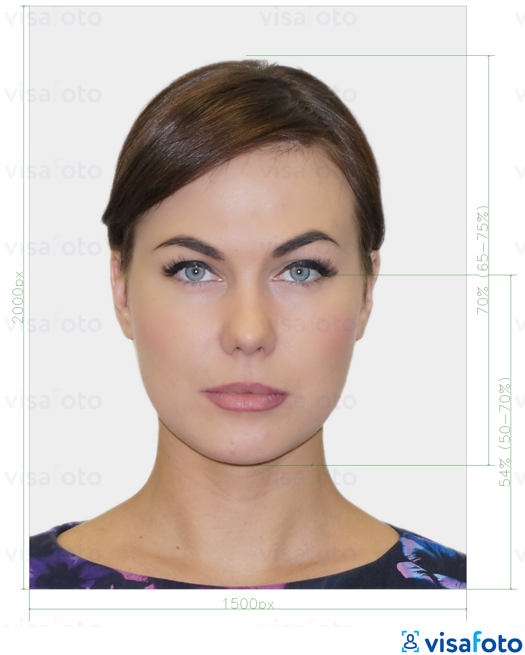 Пример за снимка за Нова Зеландия Паспорт онлайн с точна спецификация за размер