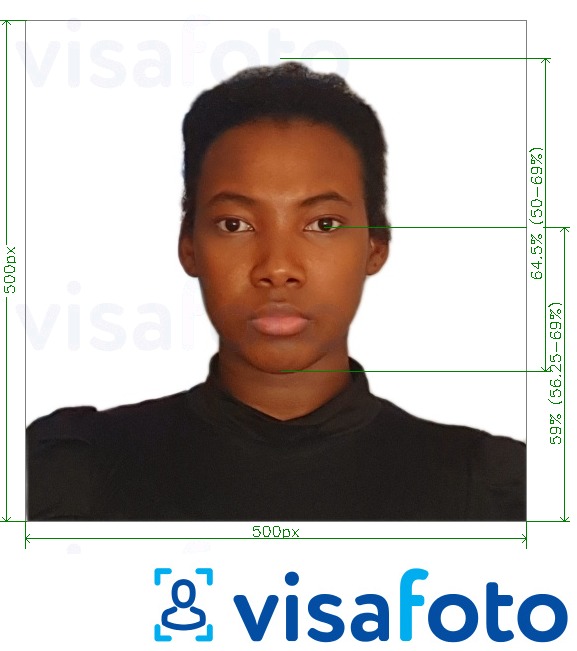 Пример за снимка за Туристическа виза за Руанда Източна Африка онлайн с точна спецификация за размер